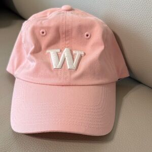 New womens Pink white Baseball Cap UW Washington Huskies adjustable